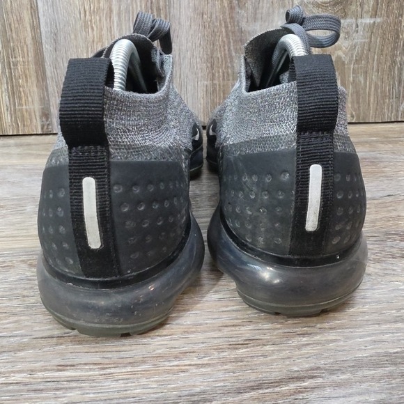Nike Air VaporMax Flyknit 2 Wolf Grey Dark Grey Black Men's Size 9.5 942842-002 - Picture 9 of 12